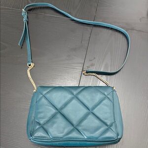 a new day Teal Quilted Crossbody Bag